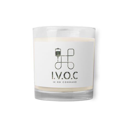 Glass jar soy wax candle